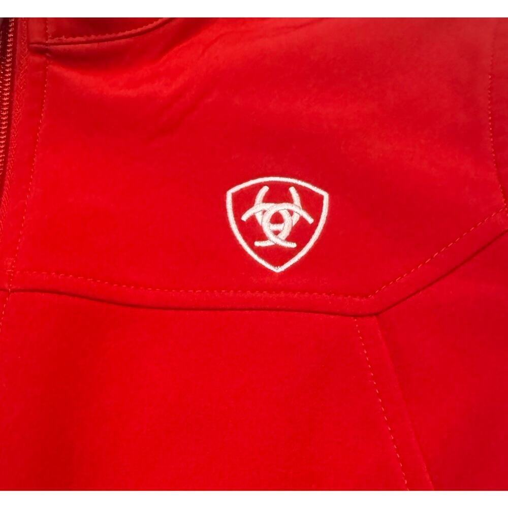 Ariat Mexico Team Softshell Jacket Red Fleece Lined Womens XS Flag - Picture 2 of 10